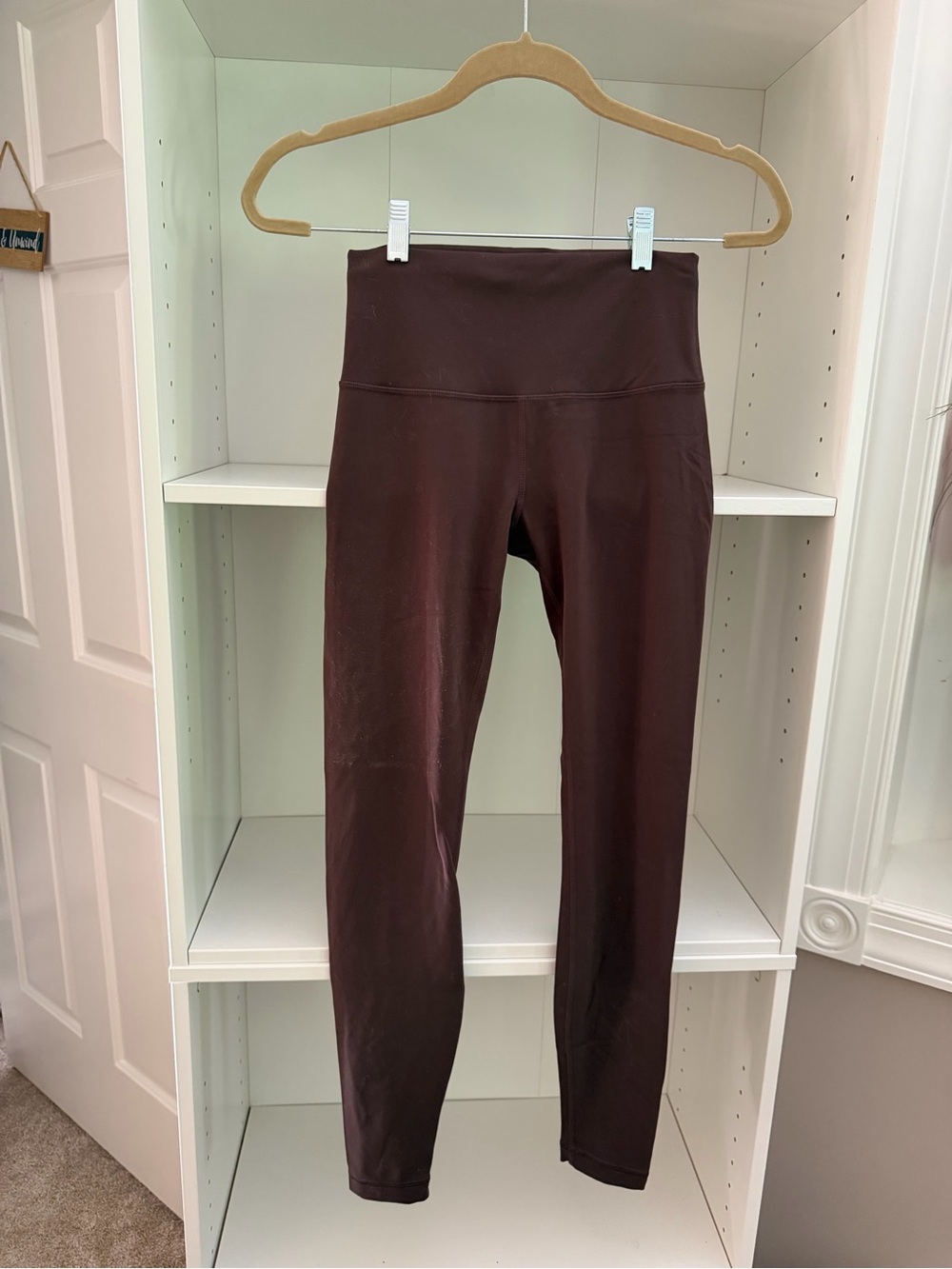 Lululemon High-Waisted Leggings in Deep Brown